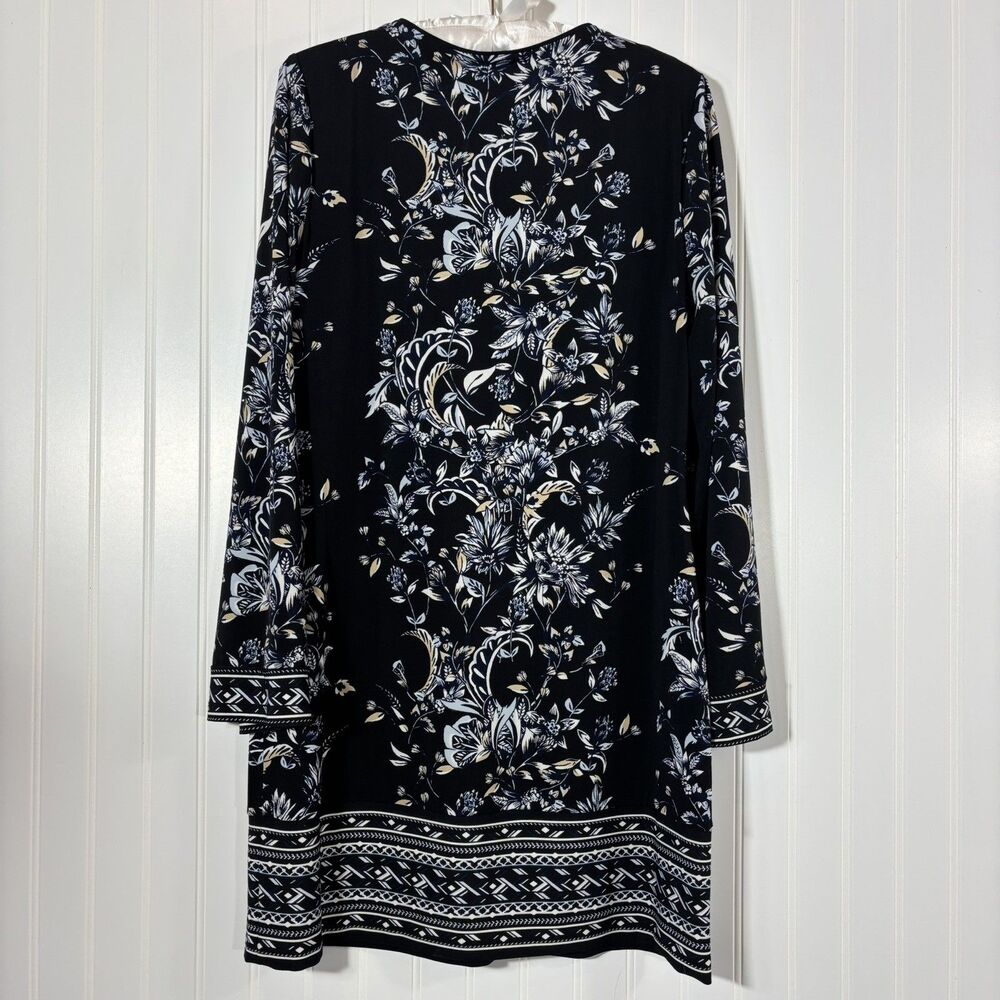 White House Black Market Floral Dress Size M Petite Embroidered Stretch Classic - Picture 2 of 13